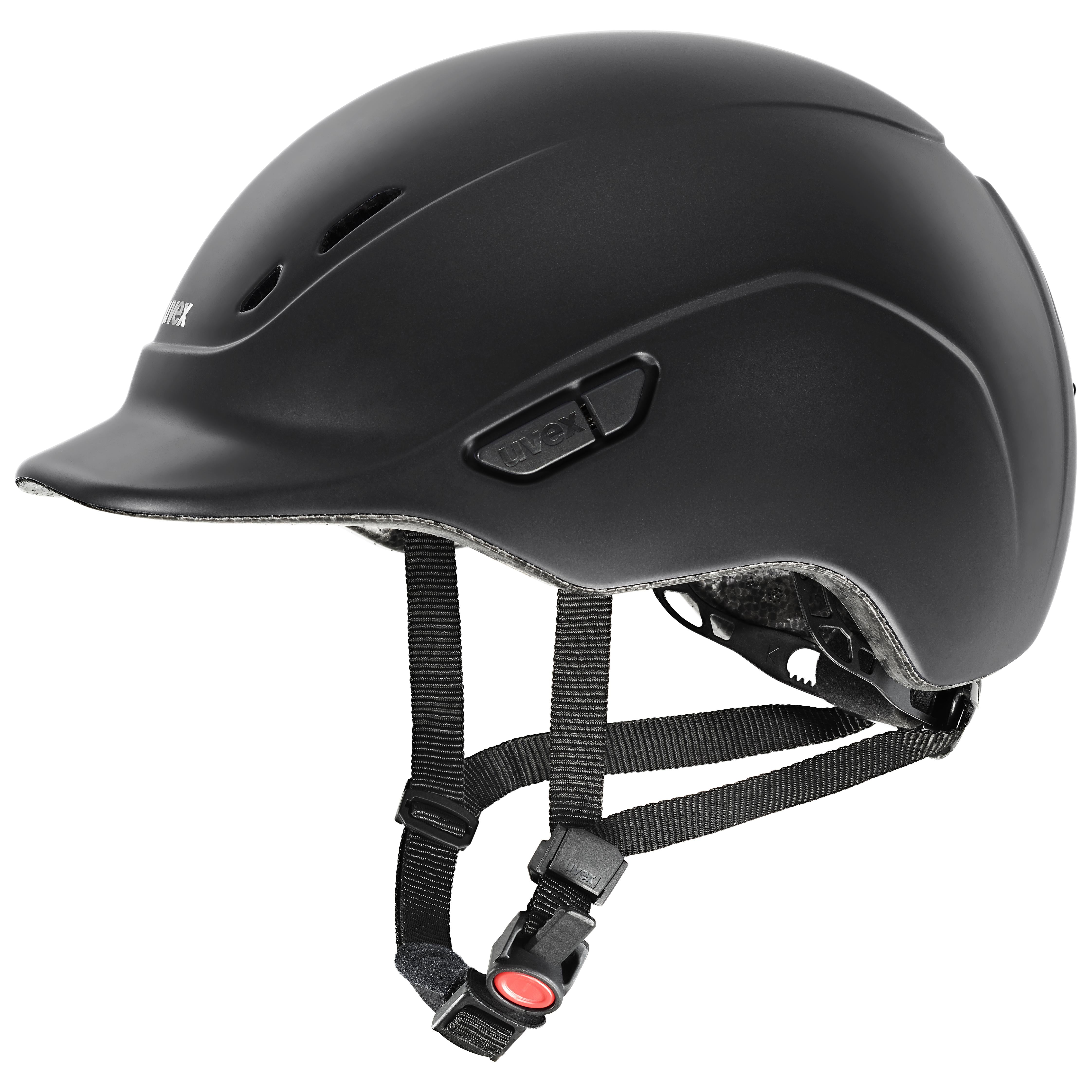 Uvex - Matt svart - Justerbar barnridhjälm storlek 49-54 cm