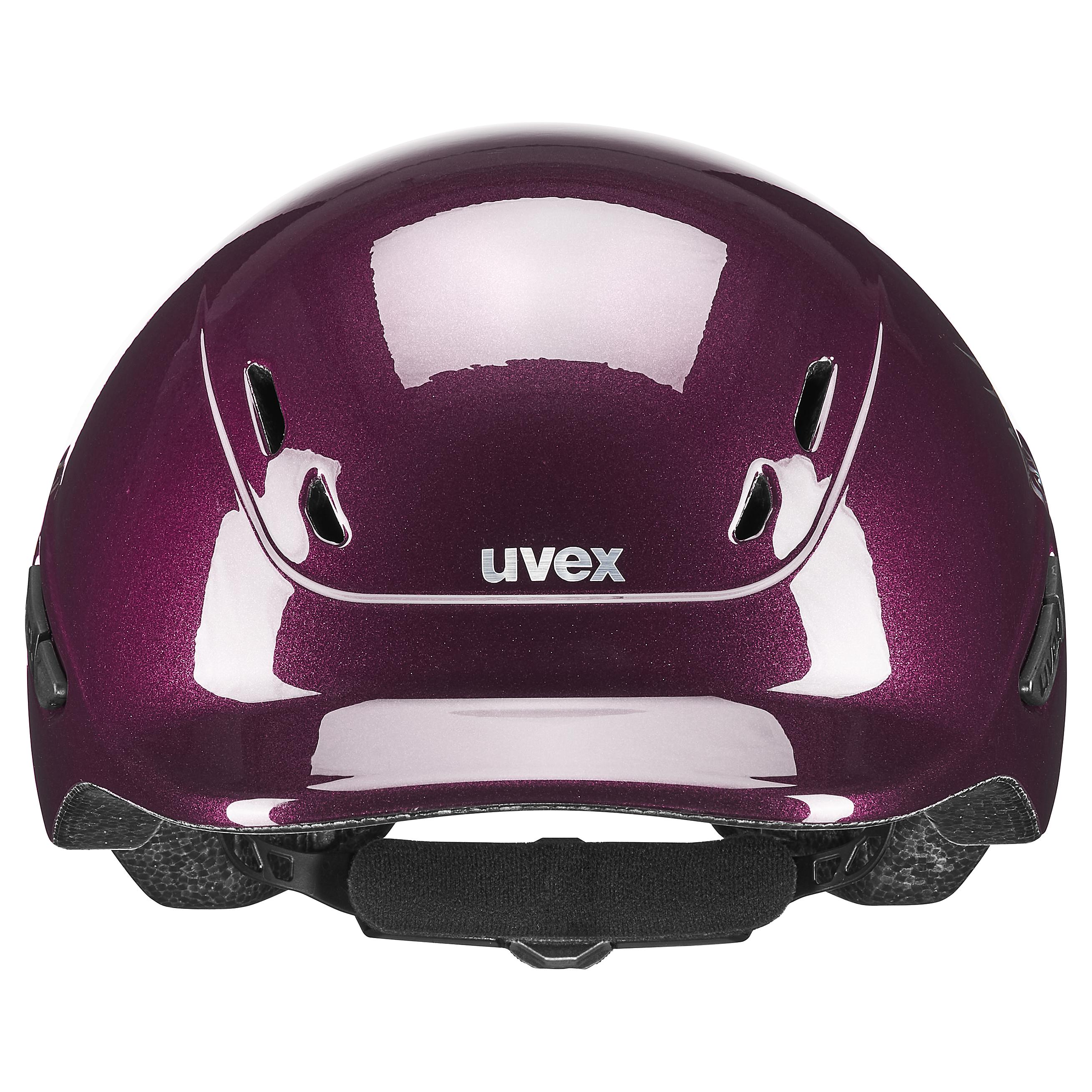 Uvex - Blank vinröd - Justerbar barnridhjälm storlek 49-54 cm