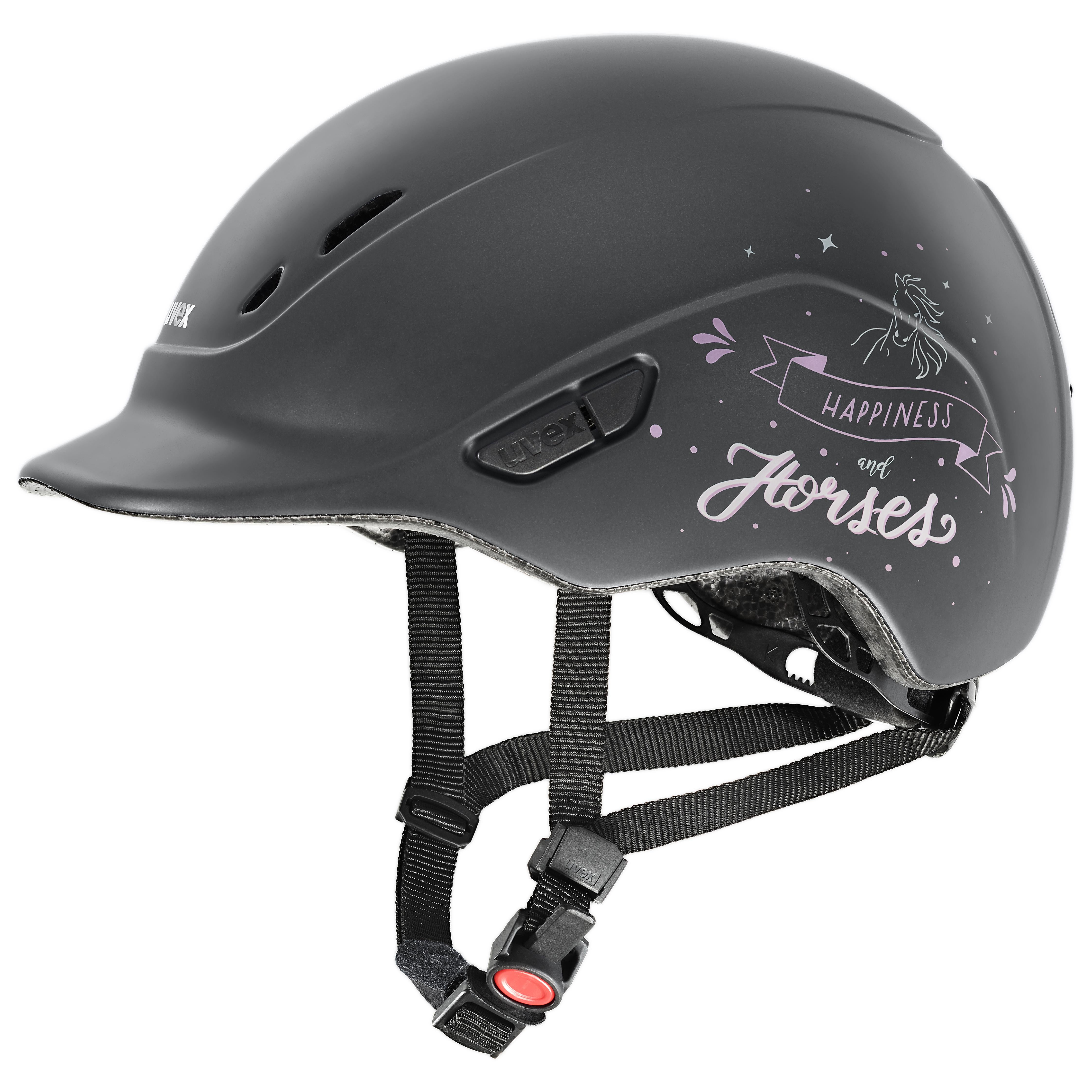 Uvex - Happy Horse antracit - Justerbar barnridhjälm storlek 49-54 cm